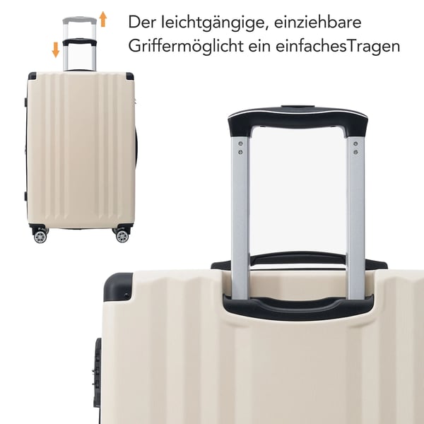 Cabinekuffert - Håndbagage - Hård ABS - 4 hjul 360° - TSA-lås - 56,5×37,5×22,5 cm