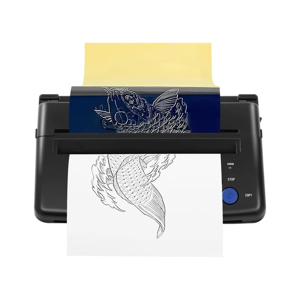 Tatoveringsstencil-printer - Kopimaskine - 220 V - A4 - Effektiv scanningsbredde 21 cm - Sort