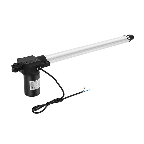 Lineær aktuator - 12V DC - 6000 N - Slaglængde 500 mm - Hastighed 5 mm/s - IP44 - Aluminiumlegering - Sølv