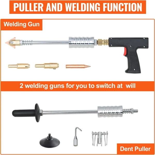 Punktsvejser - 90E - 220V - 7 kanaler - 63 tilstande - Automatisk induktion - 2 svejsepistoler - Til batteriepunktsvejsning jern/aluminium/nikkel