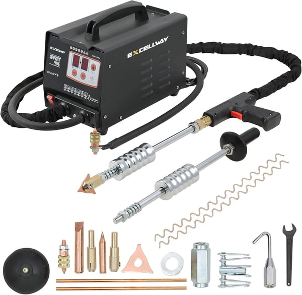 Punktsvejser - 90E - 220V - 7 kanaler - 63 tilstande - Automatisk induktion - 2 svejsepistoler - Til batteriepunktsvejsning jern/aluminium/nikkel