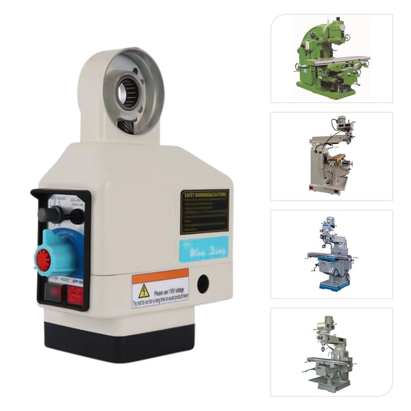 X-akselin syöttölaite jyrsinkoneelle - Power feed - 95 W moottori - 0–190 rpm - 51 N·m vääntömomentti - EU/UK-pistoke - Alumiiniseos - Vihreä