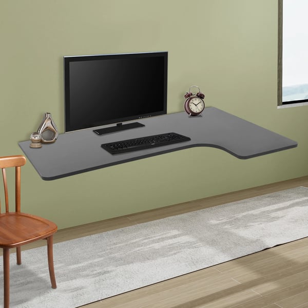 Seinään Kiinnitettävä Taittopöytä - Taitettava Työpöytä/Ruokapöytä - 100 x 60 cm - Kantavuus 30 kg - MDF ja Teräs - Musta