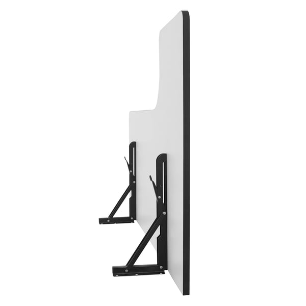 Væghængt klapbord - Foldbart vægbord/skrivebord/spisebord - 100×60 cm - Bæreevne 30 kg - MDF & stål - Rektangulær - Lys valnød