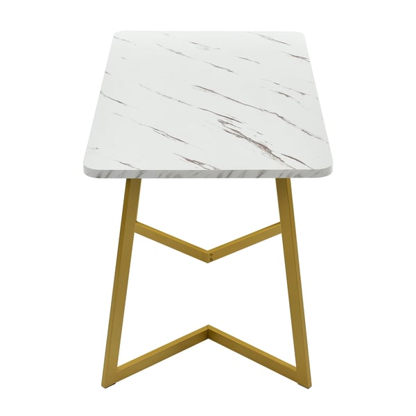 Spisebord/Køkkenbord - Rektangulært - MDF-bordplade, metalben - 117×68 cm - Til 2 personer - Minimalistisk - Kræver montering - Lysegrå