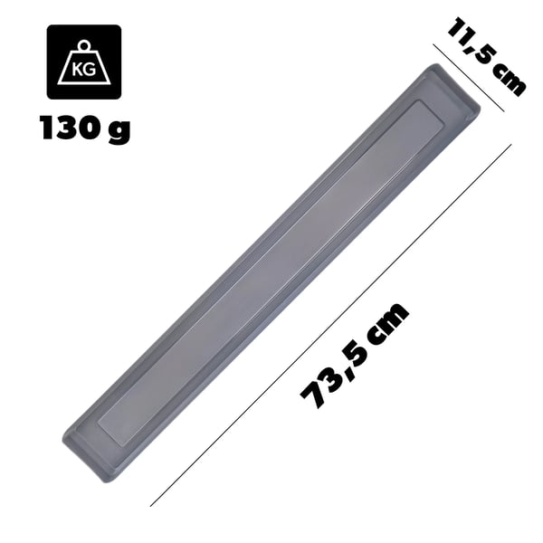 Blomlåda Planteringslåda - Rektangulär - 80 cm - Plast - Gigant - Ljusgrå