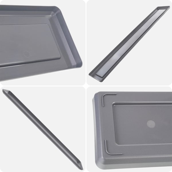 Blomlåda Planteringslåda - Rektangulär - 80 cm - Plast - Gigant - Ljusgrå