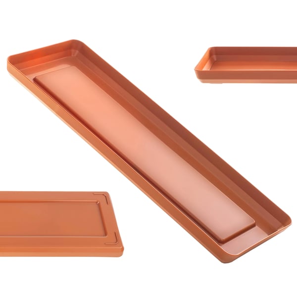 Blomlåda Planteringslåda - Rektangulär - Plast - Gigant - Orange