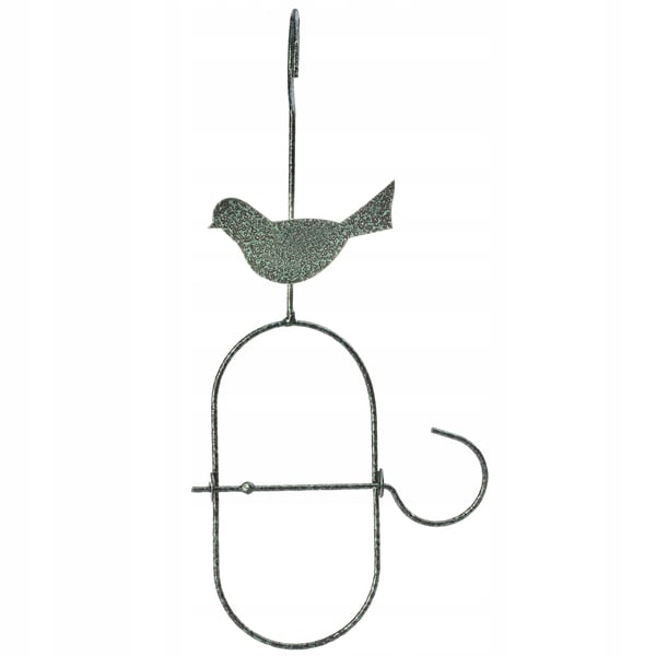 Fuglefoderautomat - Hængende foderdispenser - Rustfrit stål - 31 cm