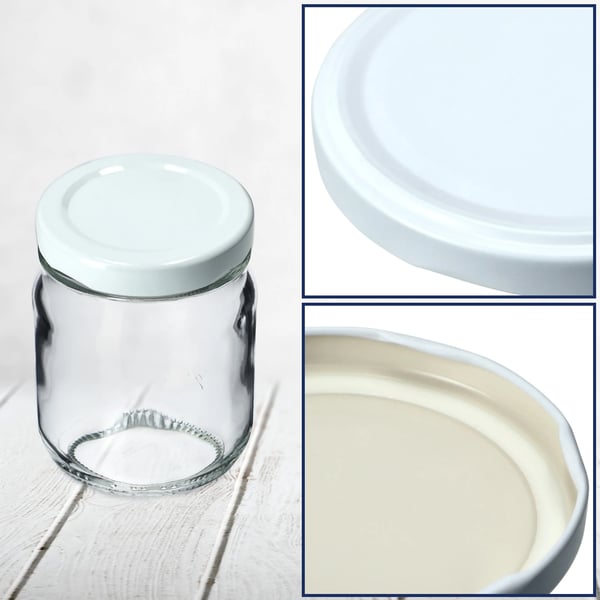 Skruelåg til glas - Twist-Off - 58 mm - 4-kroge - 10 stk - Fødevaresikre