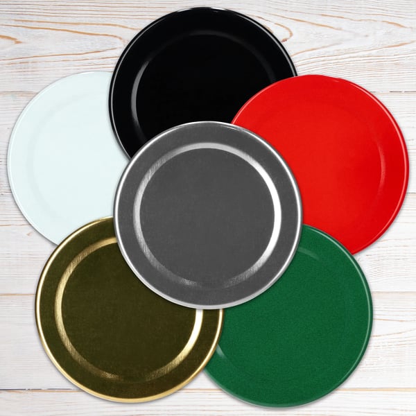 Skruelåg til glas - Twist-Off - 58 mm - 4-kroge - 10 stk - Fødevaresikre