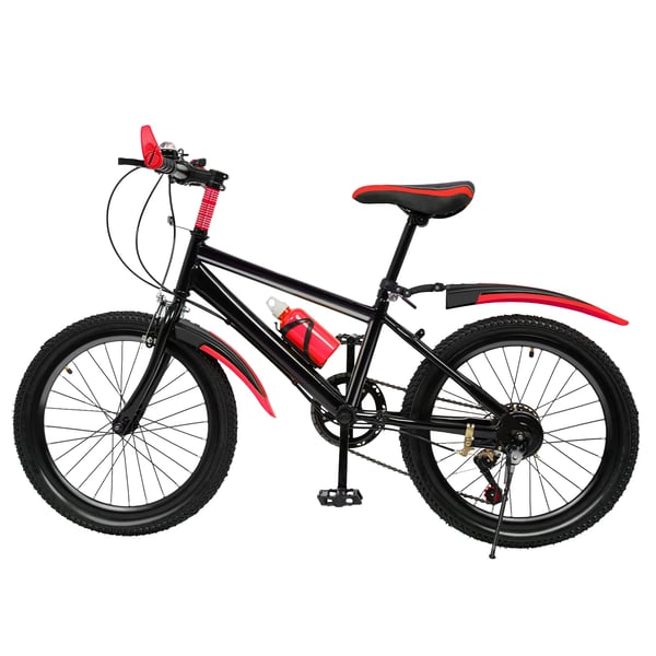 Børnecykel - Mountainbike MTB - 7 gear - 50 cm hjul - Aluminiumsramme - For fælgbremse, bag V-bremse - Højde 130–150 cm - Rød
