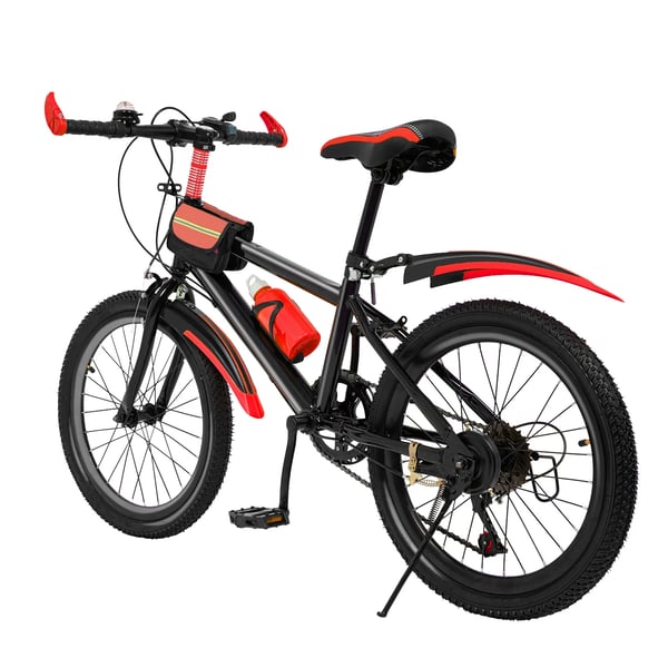 Børnecykel - Mountainbike MTB - 7 gear - 50 cm hjul - Aluminiumsramme - For fælgbremse, bag V-bremse - Højde 130–150 cm - Rød