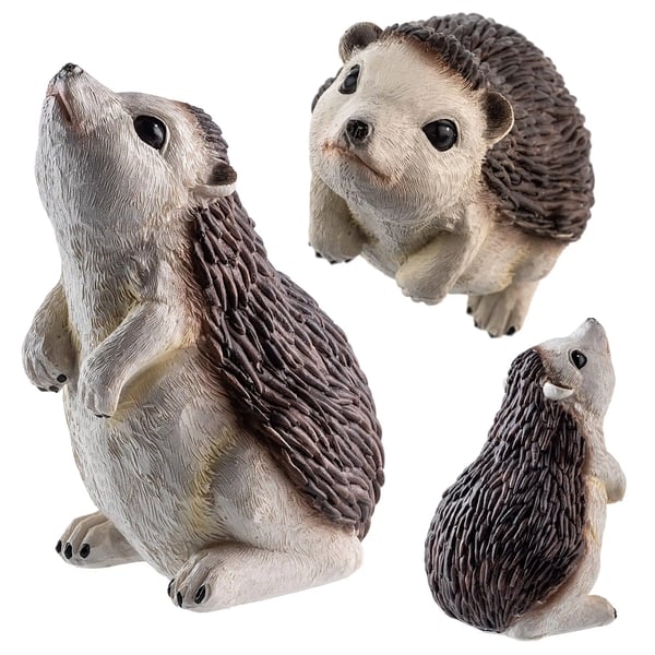 Pindsvinefigur - Havefigur - Havedekoration - 12 x 8 cm