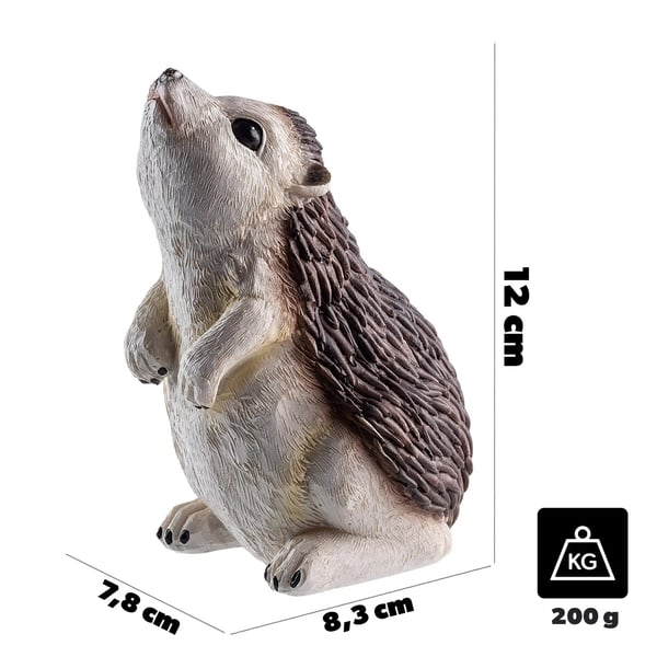 Pindsvinefigur - Havefigur - Havedekoration - 12 x 8 cm
