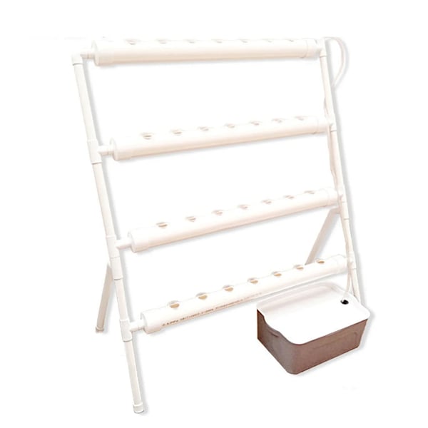 Hydroponisk dyrkningssæt - PVC-rørsystem - 36 Huller - Ø32 mm - 95×45×100 cm - Uden Reservoir - Hvid