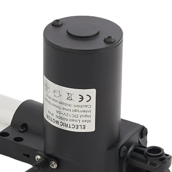 Lineær aktuator - Elektrisk Løft - 6000 N Kraft - 5 mm/s - IP44 - ≤48 dB - DC 12V 5A - Aluminiumlegering - Sølv