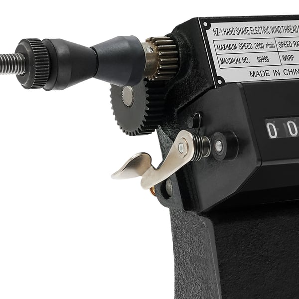 Spolevikler - Håndsvinget viklemaskine - Tæller 0–99 999 - Til tråd 0,02–2,6 mm - Sort