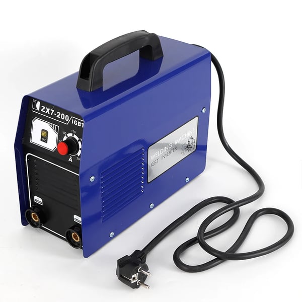 Hitsauskone - MMA/ARC puikkohitsauskone - 220 V - 3 kW - 20–120 A virta-alue - Hitsaa 2–10 mm - Paino 3,8 kg - Safiirinsininen
