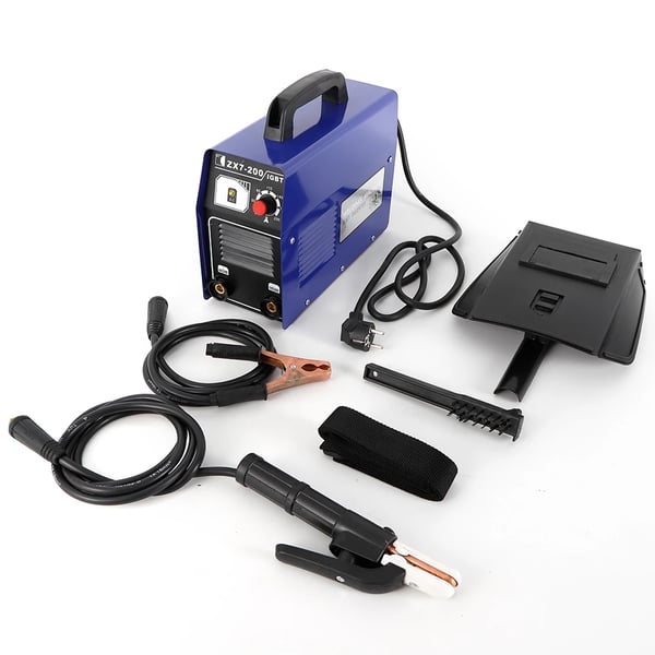 Svejsmaskine - MMA/ARC stiksvejser - 220V - 3 kW - 20–120 A strømområde - Svejser 2–10 mm - Vægt 3,8 kg - Safirblå