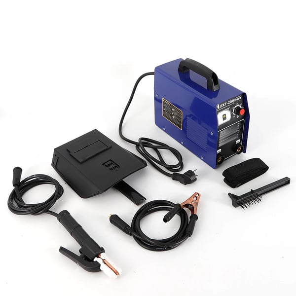 Svejsmaskine - MMA/ARC stiksvejser - 220V - 3 kW - 20–120 A strømområde - Svejser 2–10 mm - Vægt 3,8 kg - Safirblå