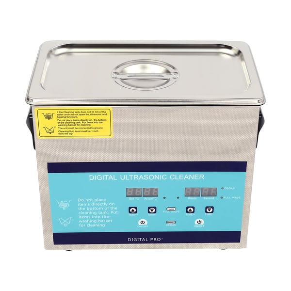 Ultraäänipesuri - 10 L Puhdistuskone - 28/40 kHz - Ajastin 0–30 min - EU‑pistoke 220 V - Ruostumaton teräs 201/304 - Teho <800 W - Vaaleanharmaa