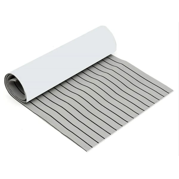 EVA-skum teakimitation - Båddæksmåtte - Selvklæbende - Skridsikker - 3000×900×6 mm - Beige
