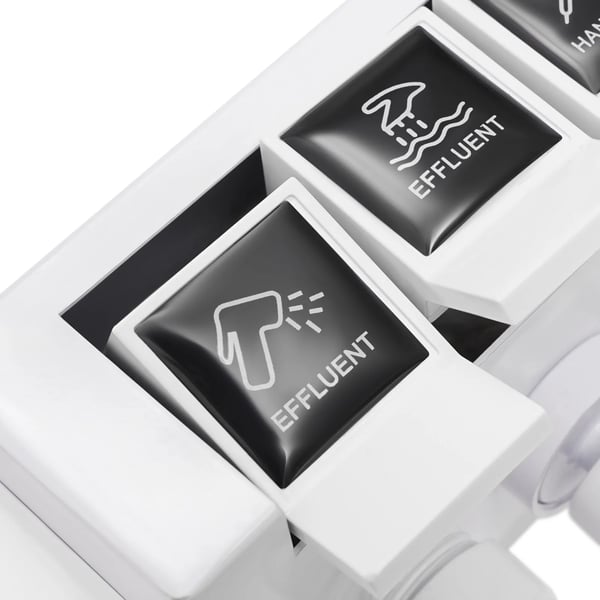 Brusesystem med digitalt display - Regnbrusersæt - Elektropletteret - Touchpanel - Højdejusterbar 75–110 cm - 3 Stråletyper - Hylde - Rød