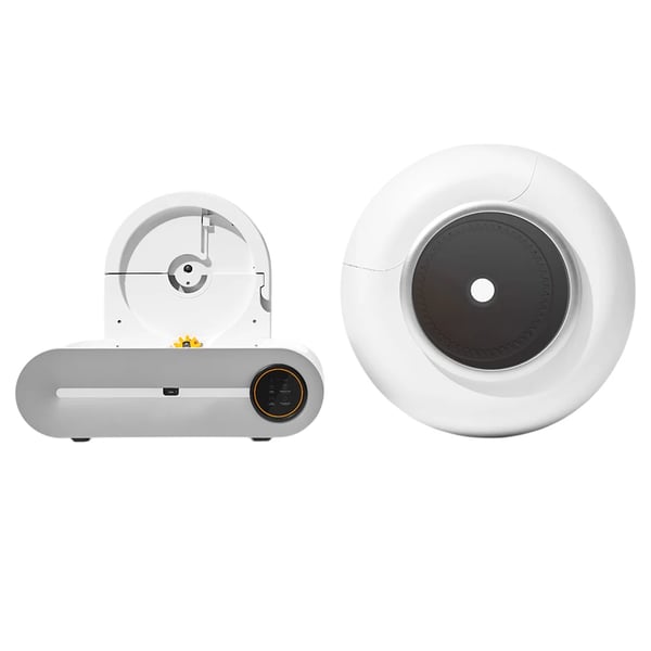 Smart kattebakke - A2401 kattebakke - Stor kapacitet - Selvrensende - Ultra-støjsvag 40 dB - Til flere katte - 12 V DC ≤24 W - Mørkebrun