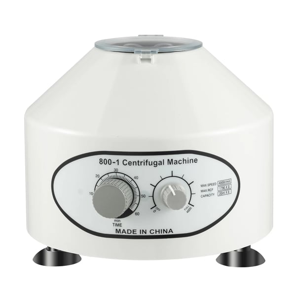 Laboratoriolinkouslaite - 800-1 - PRP/PRF plasma - Portaaton nopeus 0–4000 rpm - Ajastin 0–60 min - Roottori 6×20 ml - Teho 25 W - Valkoinen