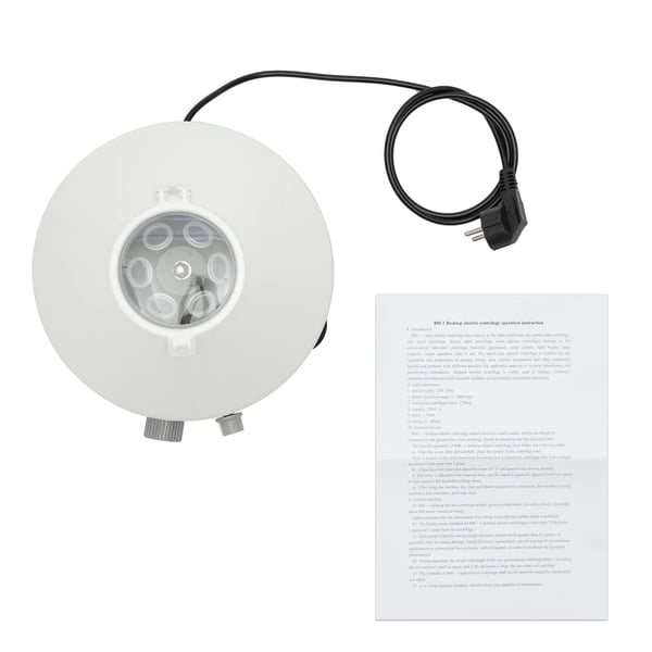 Laboratoriecentrifuge - 800-1 - PRP/PRF plasma - Trinløs hastighed 0–4000 rpm - Timer 0–60 min - Rotor 6×20 ml - Effekt 25 W - Hvid