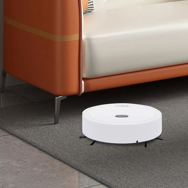 Robotstøvsuger - Støvsugerrobot - 500 Pa Sugestyrke - Tør Rengøring - 220 V - 5 W - Inkl. Børste - Hvid