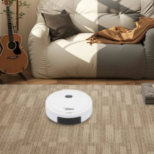 Robotstøvsuger - Støvsugerrobot - 500 Pa Sugestyrke - Tør Rengøring - 220 V - 5 W - Inkl. Børste - Hvid