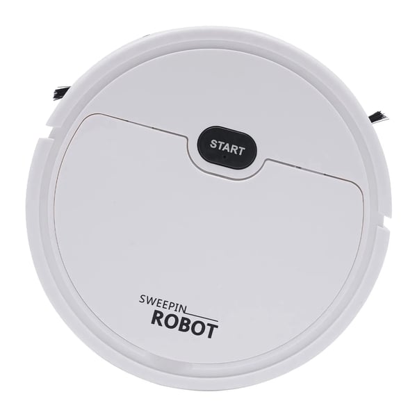 Robotstøvsuger - Støvsugerrobot - 500 Pa Sugestyrke - Tør Rengøring - 220 V - 5 W - Inkl. Børste - Hvid