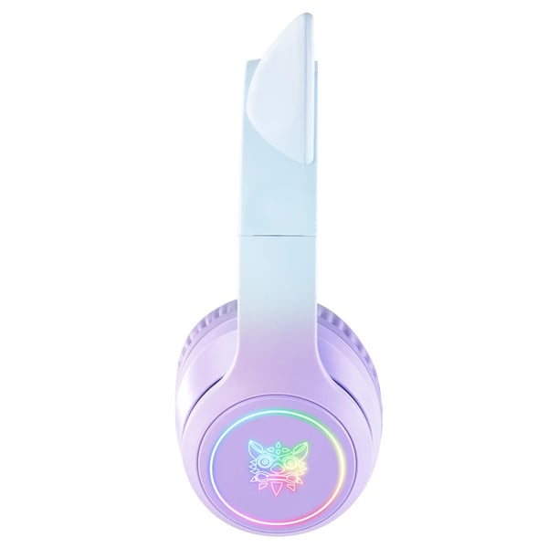 Bluetooth-hovedtelefoner med katteører - B90 headset - Bluetooth 5.3 - RGB LED - HD mikrofon - 7,5 t spilletid - 800 mAh - Sammenklappelig - Rød