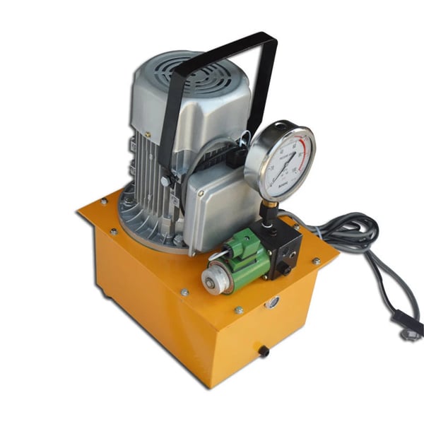 Hydraulisk högtryckspump - HHB-700A - EU-kontakt 220V - Enkelverkande - Tryck 2–70 MPa - Oljebehållare 7 L - Motor 750 W - Fotpedal