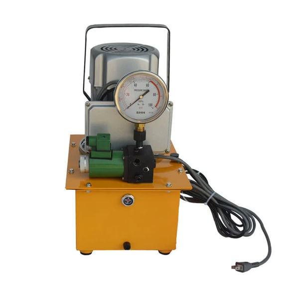 Hydraulisk högtryckspump - HHB-700A - EU-kontakt 220V - Enkelverkande - Tryck 2–70 MPa - Oljebehållare 7 L - Motor 750 W - Fotpedal