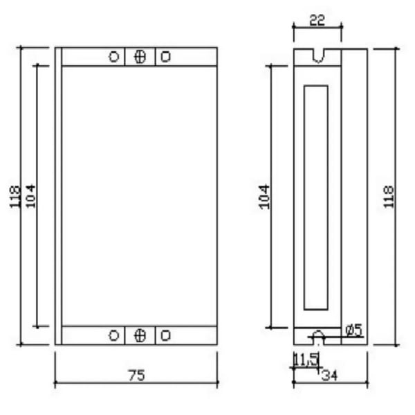 NEMA23 Closed-loop Stepmotor Sæt - HBS57 Hybrid servodriver + 57HBS36 - 3,6 Nm - 4 A - 2-faset - 3 m kabler - D-aksel 2,1 cm - Blå
