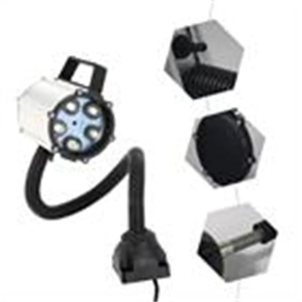 CNC Maskine Arbejdslampe - LED Værkstedslampe - 5W - 110–220V - 5500–6500K - Fleksibel Arm 50 cm - Vandtæt - Sølv