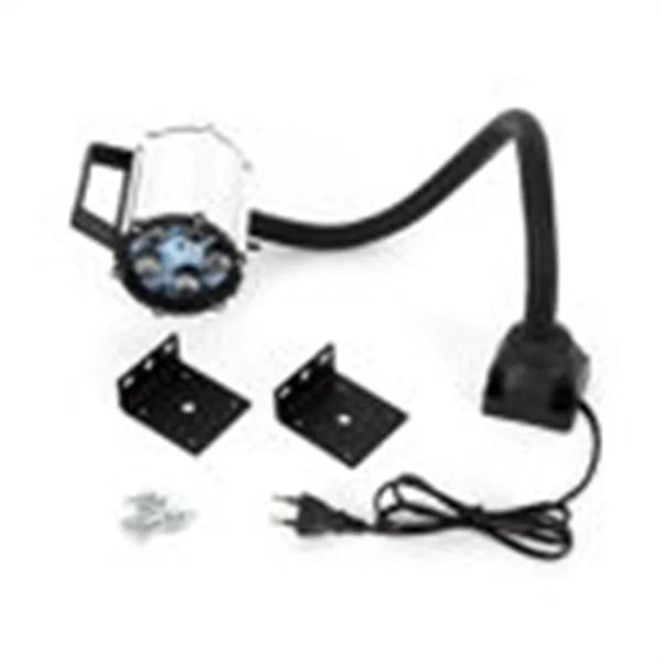 CNC Maskine Arbejdslampe - LED Værkstedslampe - 5W - 110–220V - 5500–6500K - Fleksibel Arm 50 cm - Vandtæt - Sølv