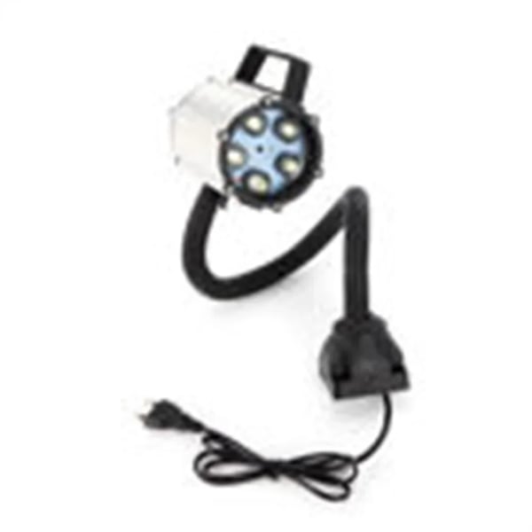 CNC Maskine Arbejdslampe - LED Værkstedslampe - 5W - 110–220V - 5500–6500K - Fleksibel Arm 50 cm - Vandtæt - Sølv
