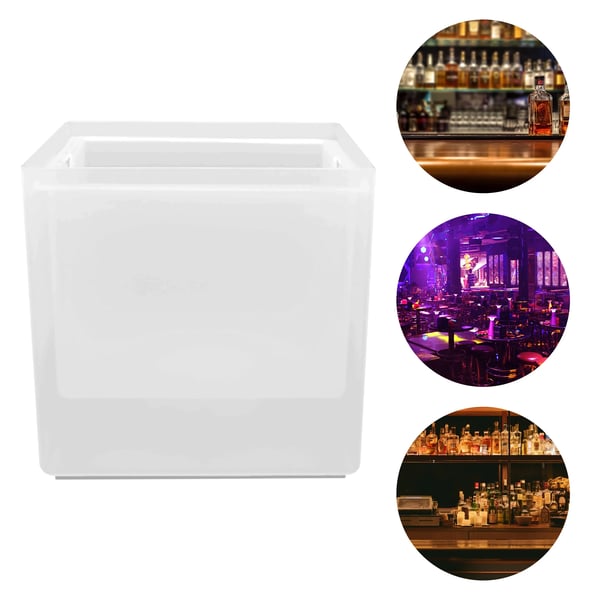 LED Isspand - Iskøler - 3,5 L - RGB LED - Dobbeltvægget PP - Til Bar, Hjem & Fest