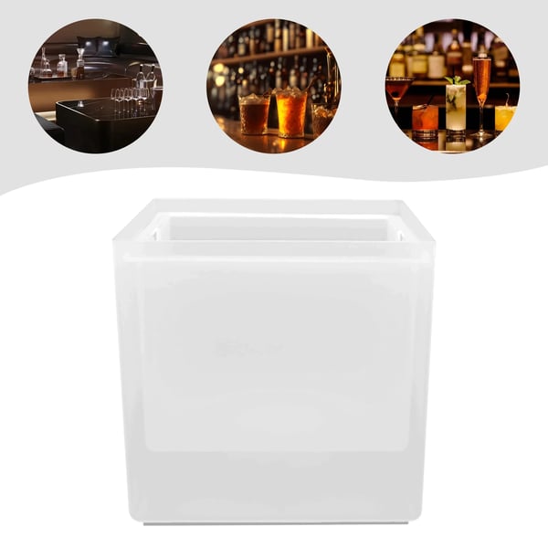 LED Isspand - Iskøler - 3,5 L - RGB LED - Dobbeltvægget PP - Til Bar, Hjem & Fest