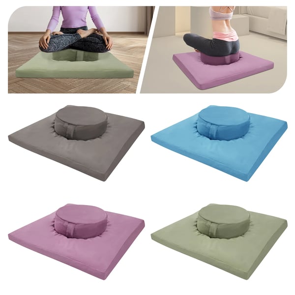 Meditationspudesæt, til hjemmemeditation, lilla