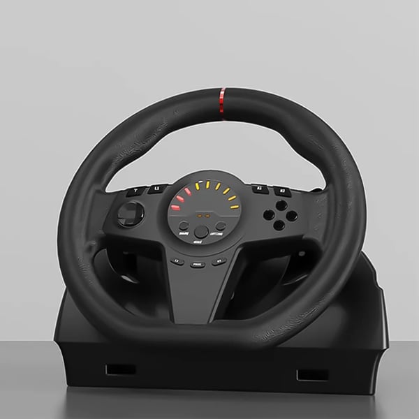 HS-GT001 - Racer-rat med pedaler - 180° Drejevinkel - Force Feedback - Gearskifter - Bluetooth - Til Xbox & Windows 11 PC - Sort