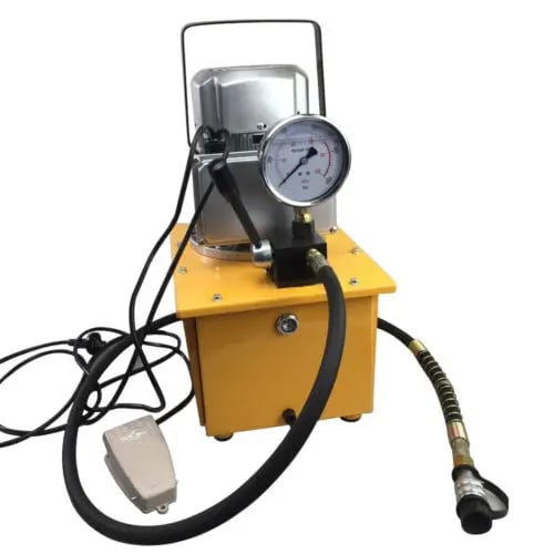 Elektrisk hydraulikpumpe - Hydraulisk motorpumpe - 700 bar højtryk - Enkeltvirkende - Manuel ventil - 220 V