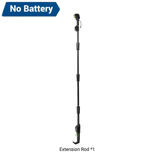 Sladdlös kedjesåg - 2‑i‑1 grensåg/trimmer - Borstlös motor - 15 cm svärd - Teleskopisk förlängningsstång - Röd