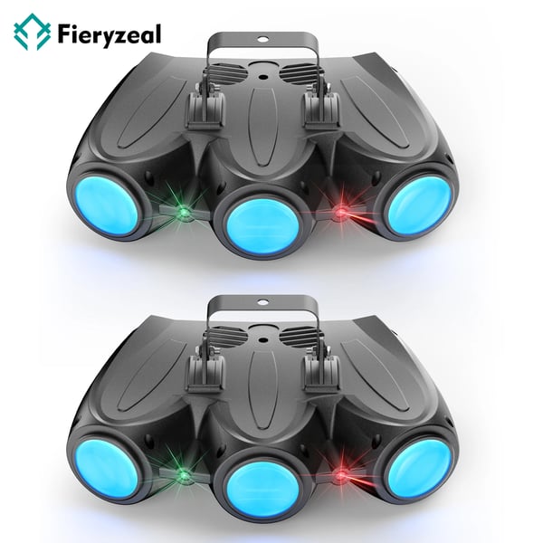 Scenbelysning 2-pack - Effektlampa - 3 Huvuden - 30 W 192 LED - DMX512 4CH - Auto/Ljud/Master-Slave - 90–240 V - Varmvit