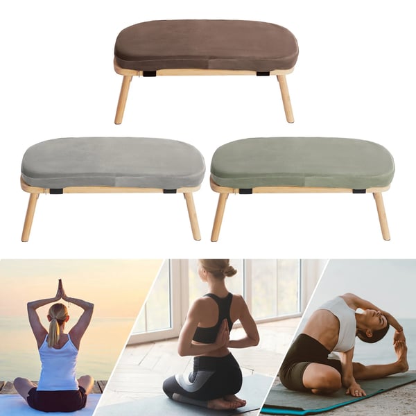 Meditationsskammel, sammenklappelig og ergonomisk, ridsefast & stødresistent, kaffebrun