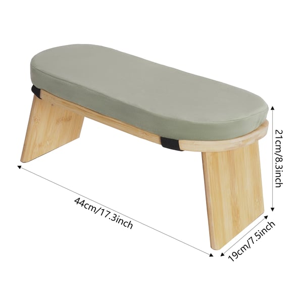 Meditationspall, hopfällbar, ergonomisk, reptålig & stöttålig, grön